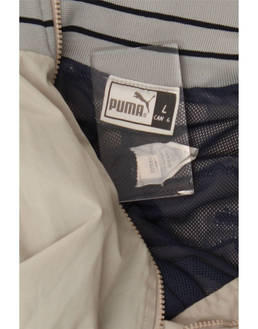 Puma Mens Bomber Jacket UK 40 Large Grey Cotton