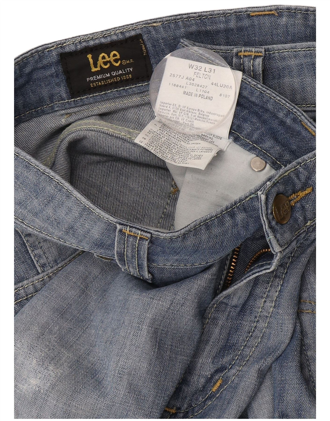 LEE Womens Felton Flared Jeans W32 L31 Blue Cotton