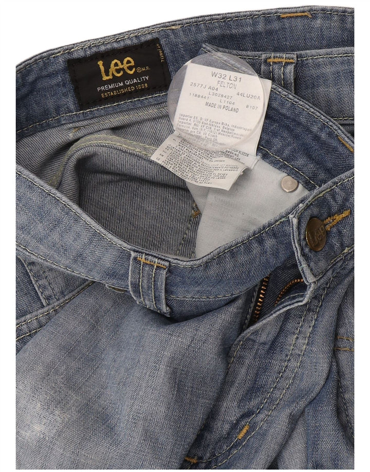 LEE Womens Felton Flared Jeans W32 L31 Blue Cotton