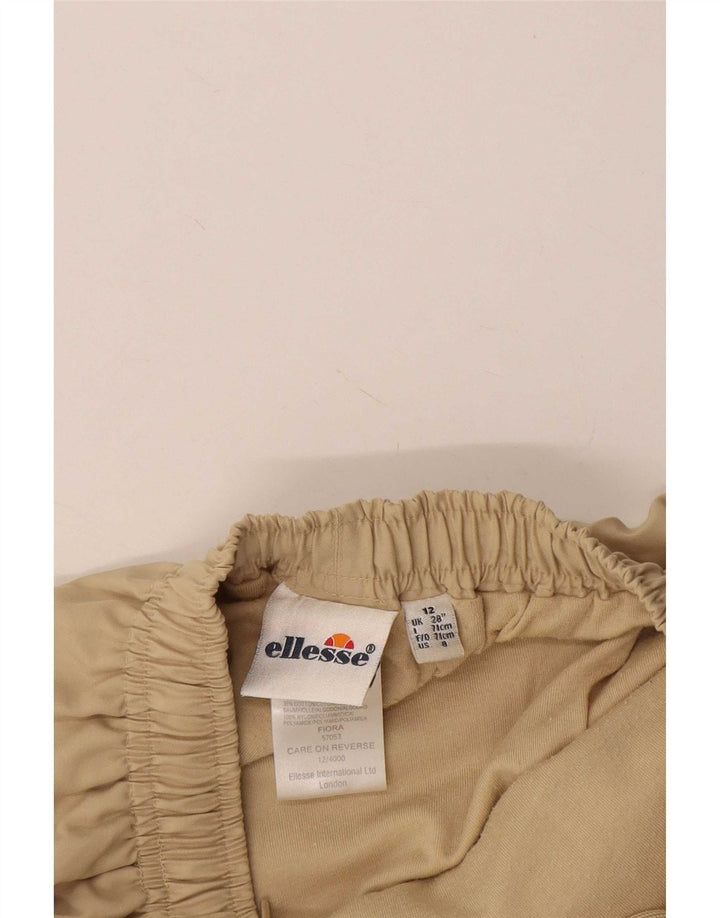 Ellesse Womens Straight Chino Trousers UK 12 Medium W24 L29 Beige Polyester