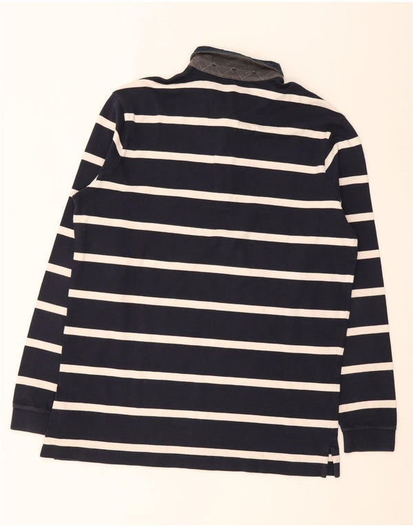 Męska koszulka polo Paul & Shark z długim rękawem, 2XL, granatowa, bawełniana w paski