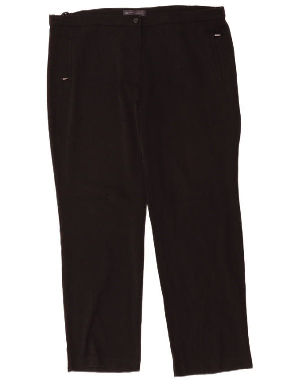 Calça casual feminina Marks & Spencer Slim Fit Reino Unido 16 Grande W36 L29 Preta