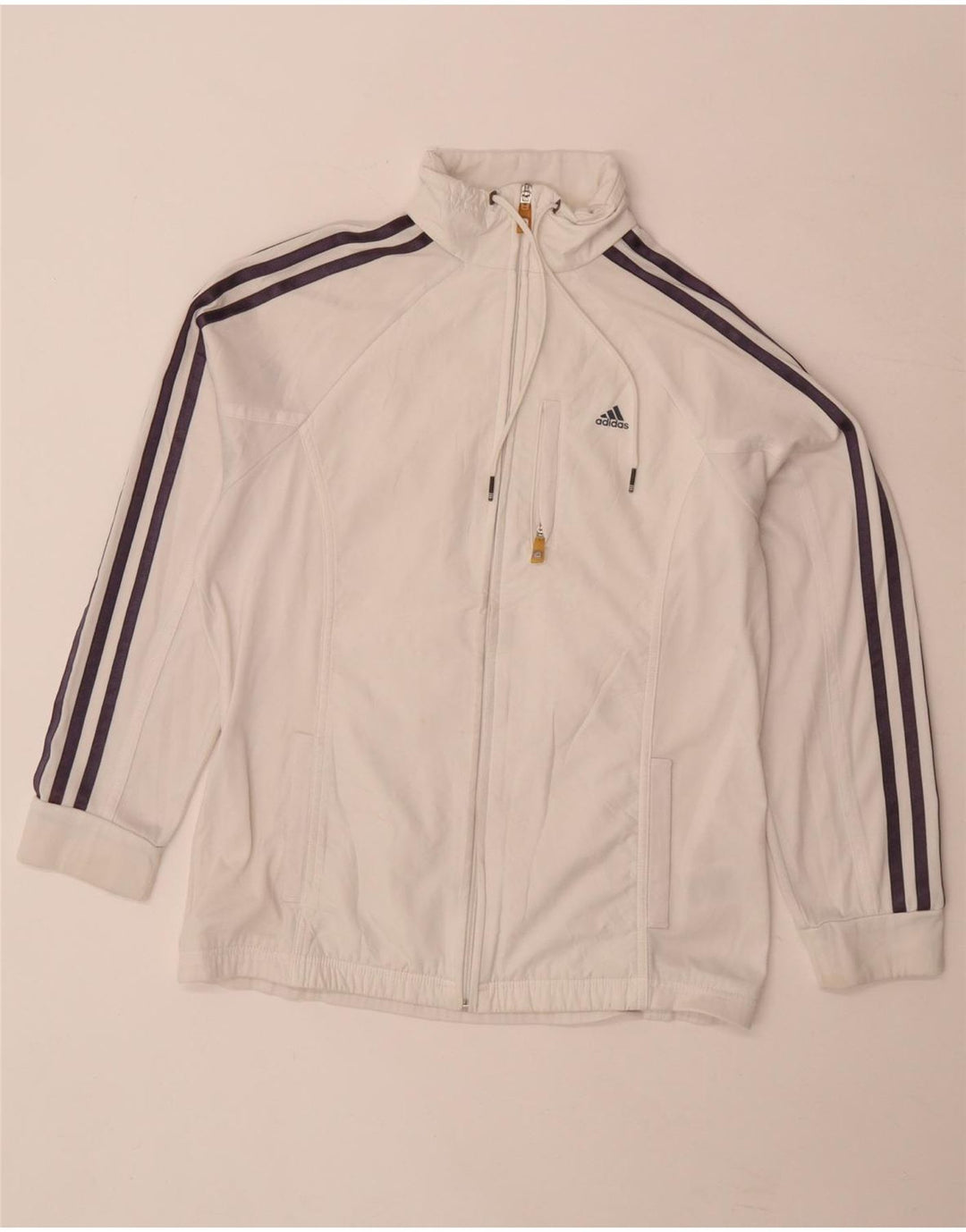 Damska kurtka dresowa adidas Climalite Top Jacket UK 14, duża, biała, poliestrowa