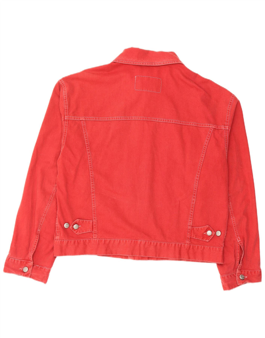 Sisley Herre denimjakke UK 38 Medium Rød Bomuld