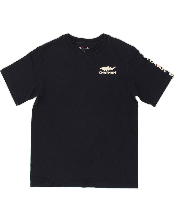 CHAMPION Boys Graphic T-Shirt Top 7-8 Years Navy Blue Vintage Champion and Second-Hand Champion from Messina Hembry 
