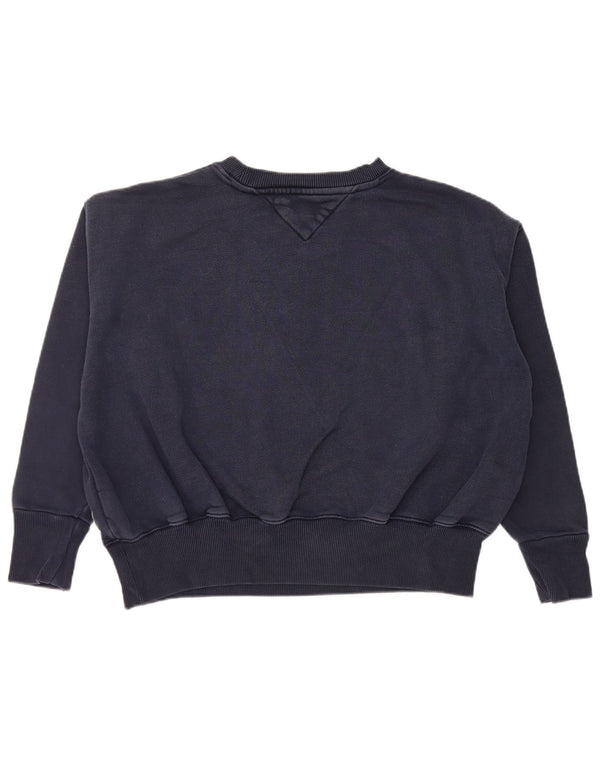 Felpa grafica da donna Tommy Hilfiger Maglione UK 14 Medio Blu Navy