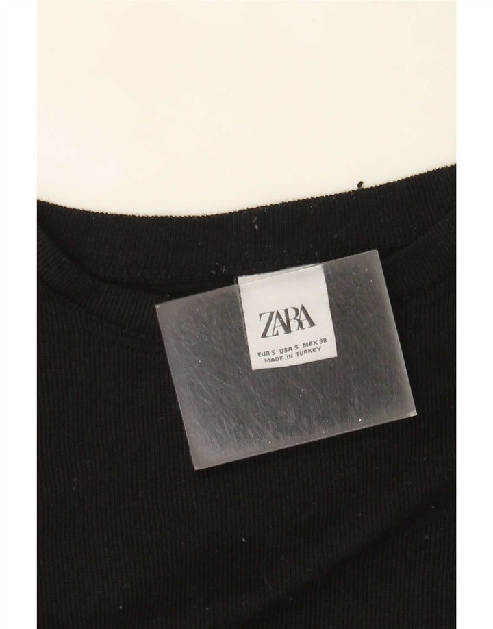 Zara Mens Crew Neck Jumper Sweater Small Black