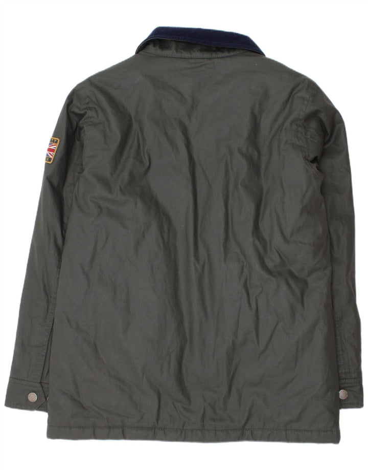 Hackett Boys Windbreaker Jacket 9-10 Years Grey Cotton