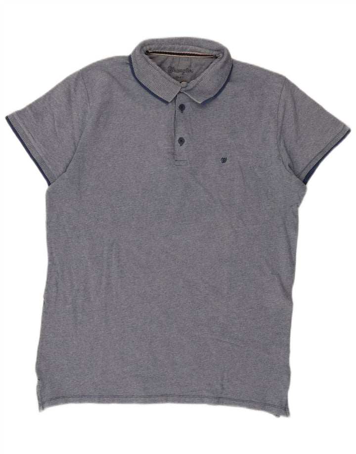 Wrangler Mens Regular Fit Polo Shirt Large Blue
