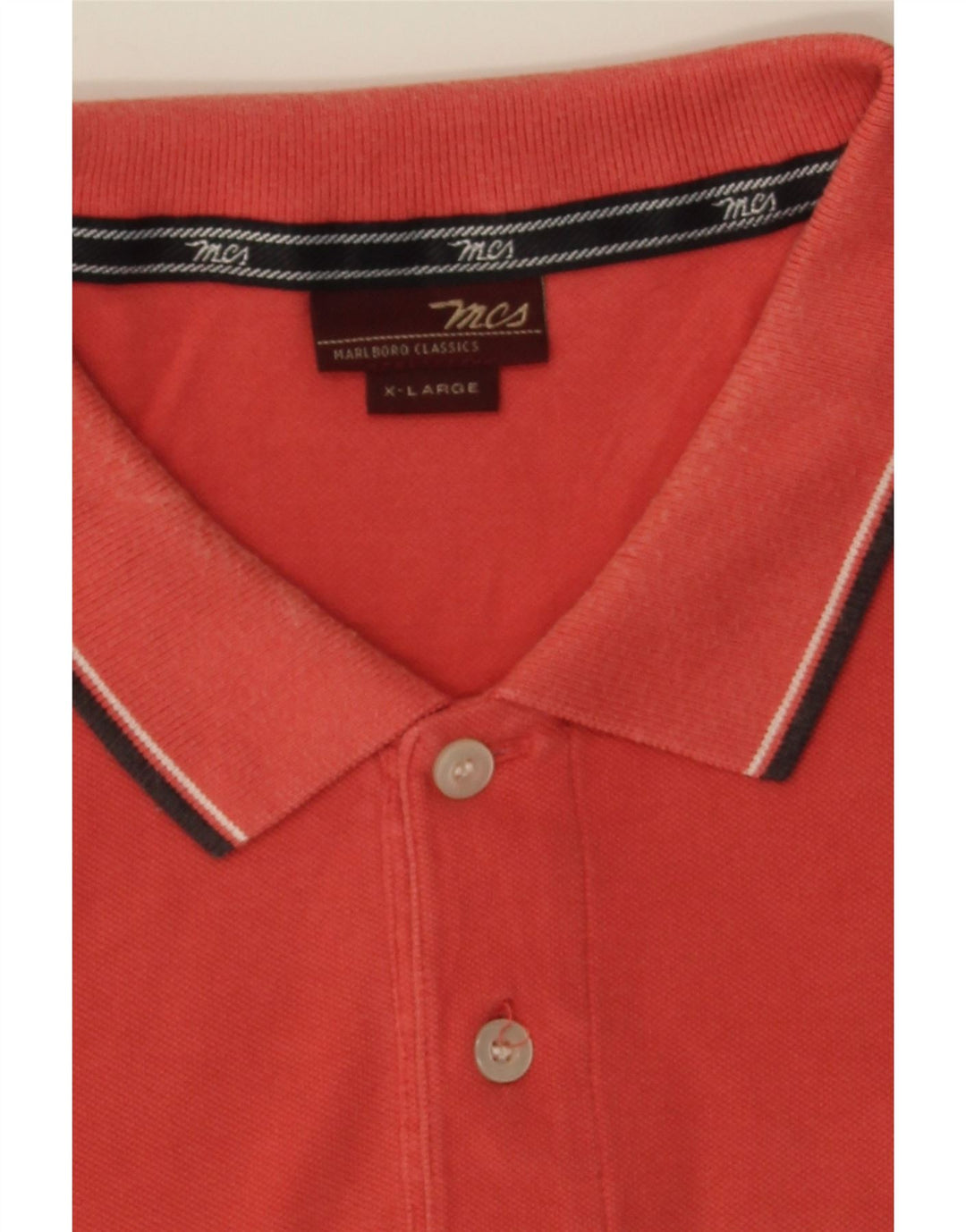 MARLBORO CLASSICS Mens Polo Shirt XL Orange Vintage Marlboro Classics and Second-Hand Marlboro Classics from Messina Hembry 
