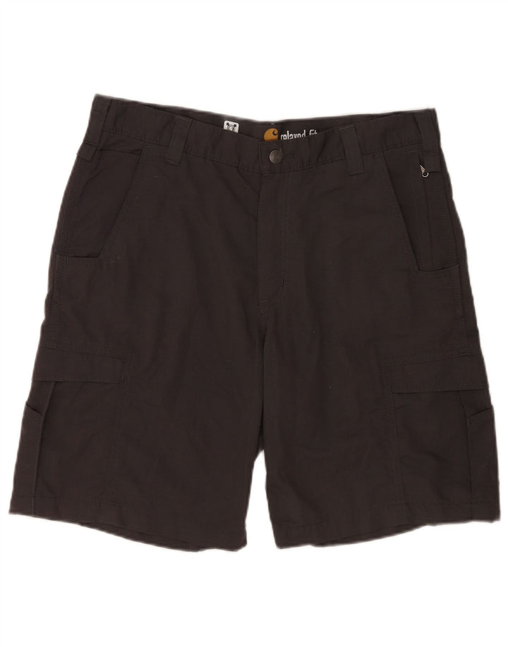 Carhartt Mens Relaxed Fit Cargo Shorts W36 Large Grey Cotton