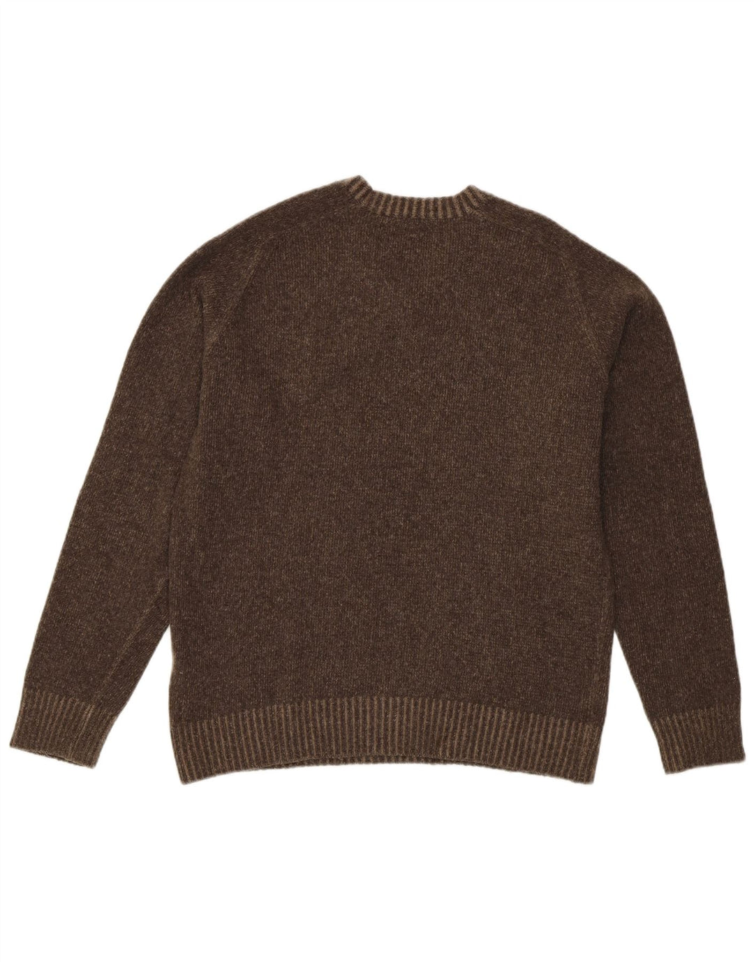 Marlboro Classics Dame V-hals sweater UK 14 Medium Brun Uld