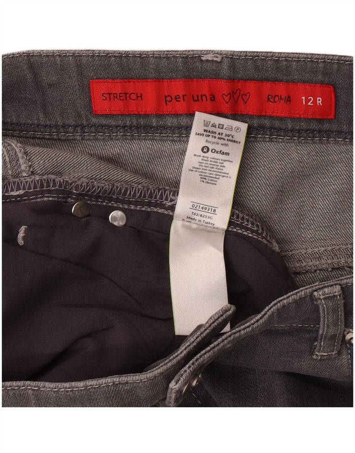 PER UNA Womens Roma Bootcut Jeans UK 12 Medium W30 L28 Grey Cotton