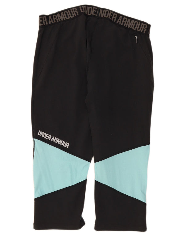 Under Armour Womens Heat Gear Graphic Leggings UK 14 Large Grey Colourblock