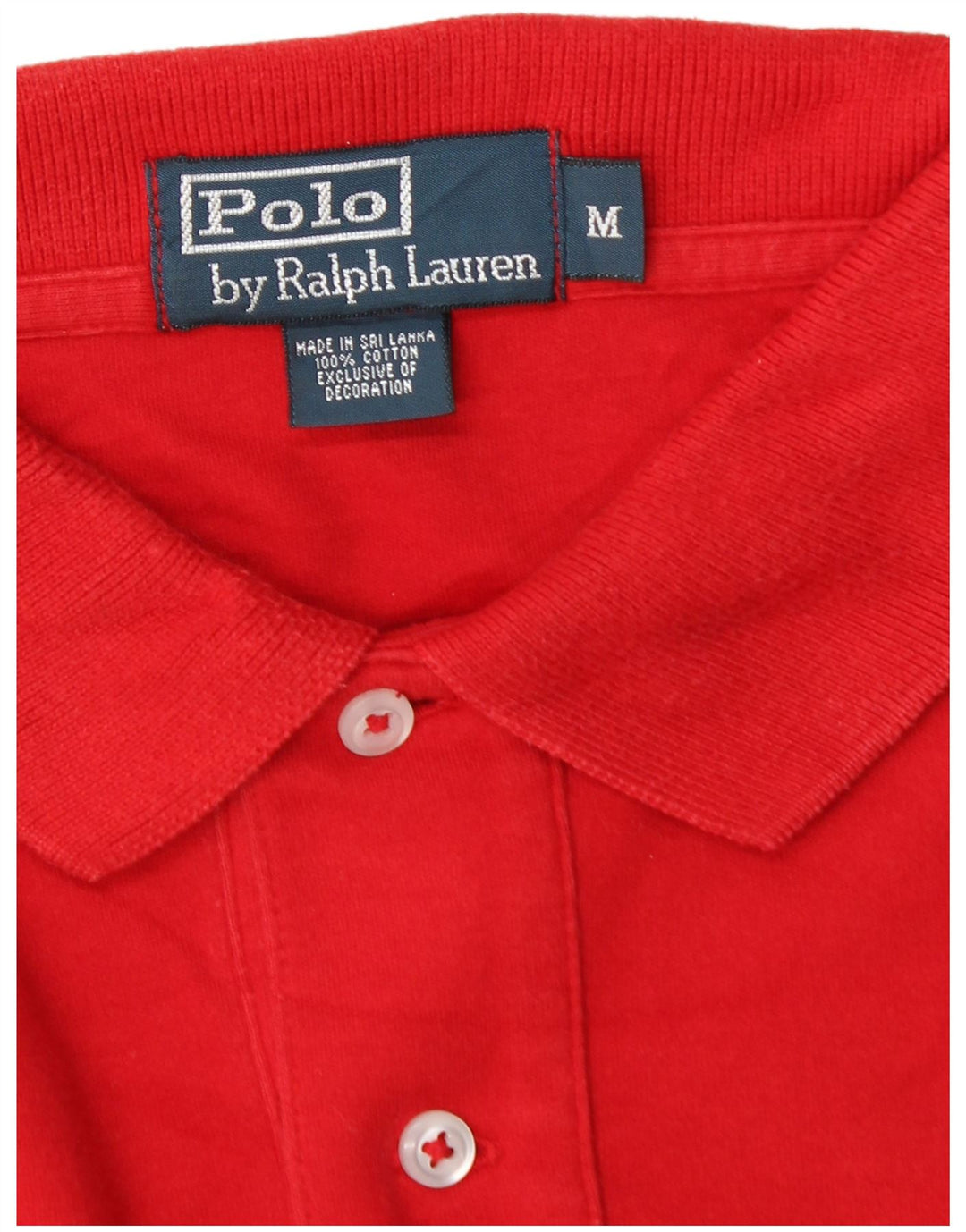 Polo Ralph Lauren Mens Polo Shirt Medium Red Cotton