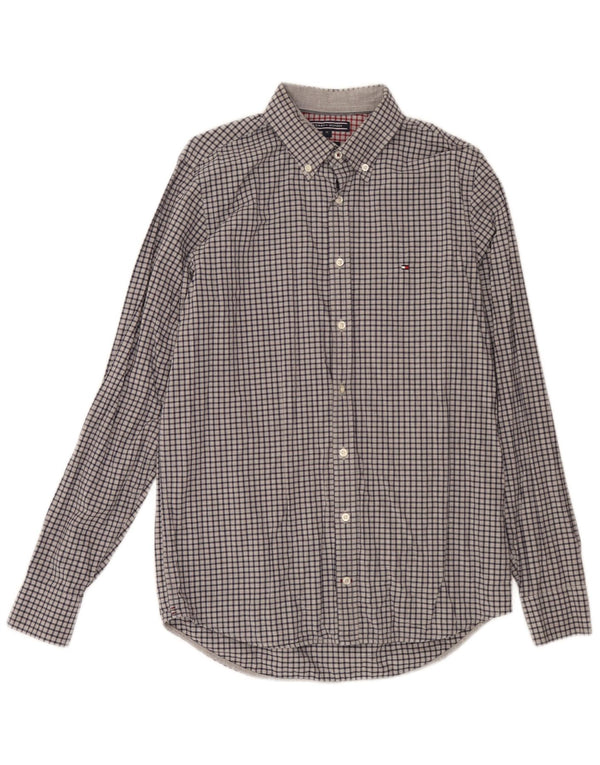 Tommy Hilfiger Chemise Slim Fit Homme Gris Moyen Vichy Coton