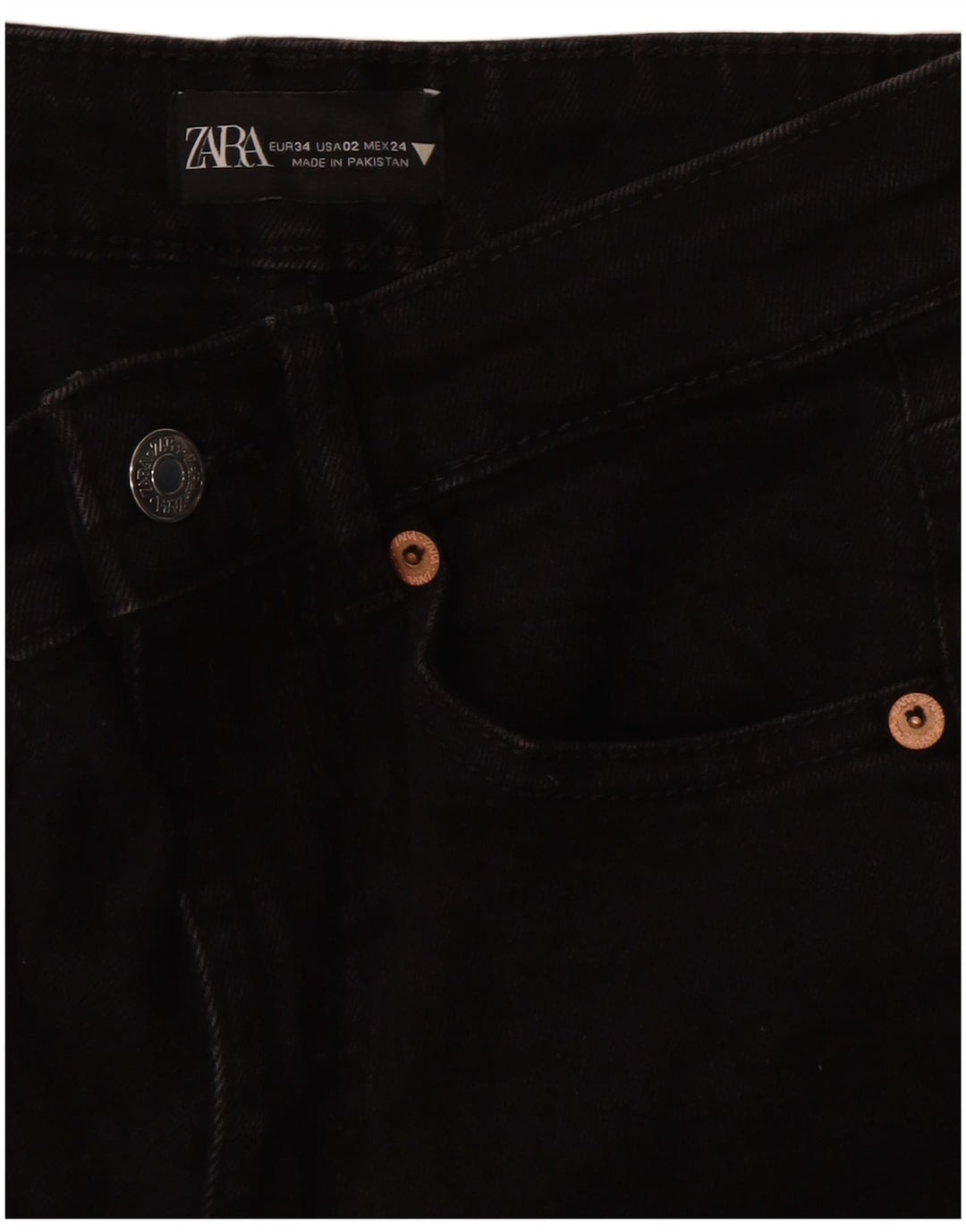 Zara Dame Bootcut Jeans EU 34 2XS W24 L25 Sort