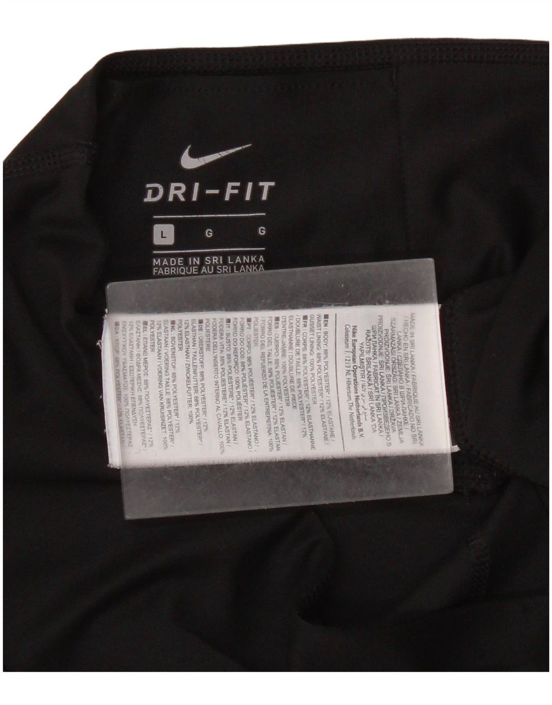 Nike Leggings Dri Fit para mujer UK 46 Grande Poliéster negro