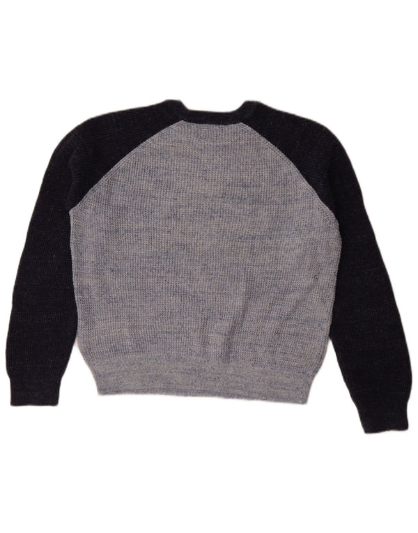 Gap Boys sweater med rund hals 11-12 år XL Blå Colourblock Bomuld
