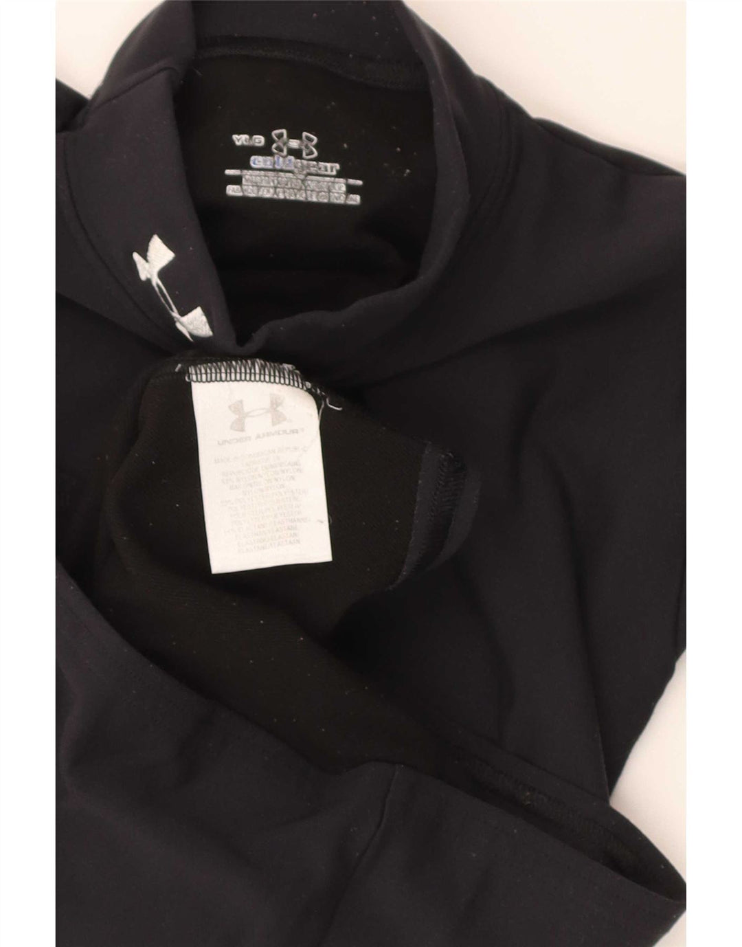 Maglia Under Armour da bambino a manica lunga 11-12 anni Large in nylon nero