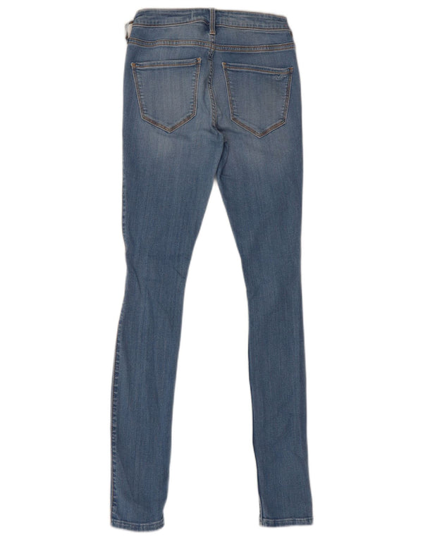Hollister Dame Legging Mid Rise Distressed Skinny Jeans W25 L30 Blå