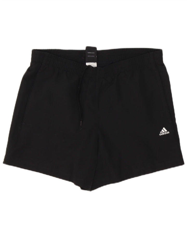 Pantaloncini sportivi Adidas Climalite da uomo medio poliestere nero