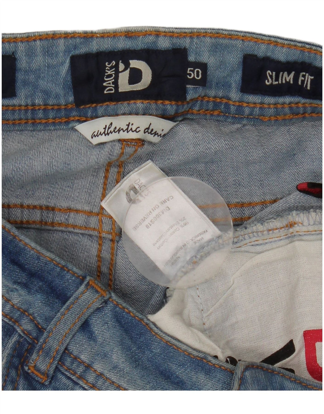 Jeans slim da donna Dack W32 L30 cotone blu