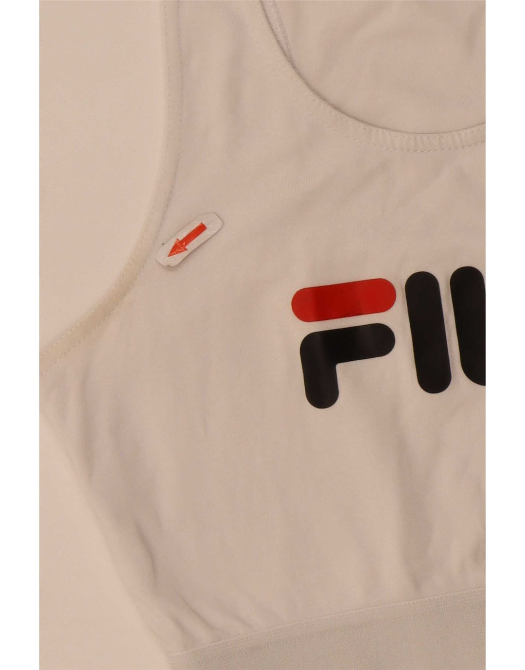 Fila Womens Crop Graphic Vest Top UK 8 Small White