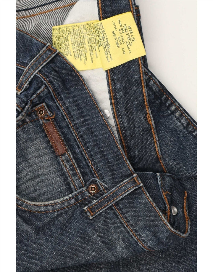 Wrangler Mens Texas Stretch Straight Jeans W38 L29 Blue Cotton