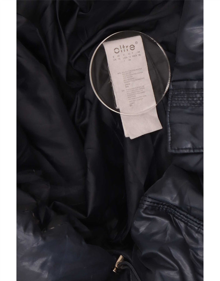 oltre Wattierter Damenmantel mit Kapuze, UK 16, Größe L, Marineblau, Polyester