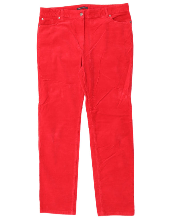 Marks & Spencer Damen Slim Cordhose UK 16 Large W34 L31 Rot