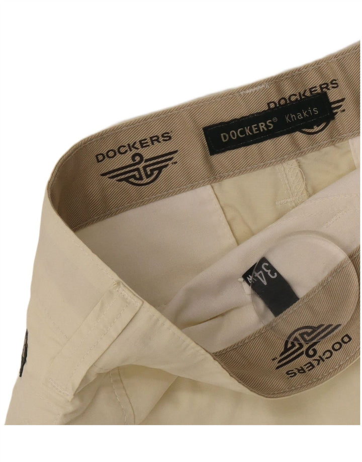 Dockers Herren Khakis Cargo Shorts W34 Große Beige Baumwolle