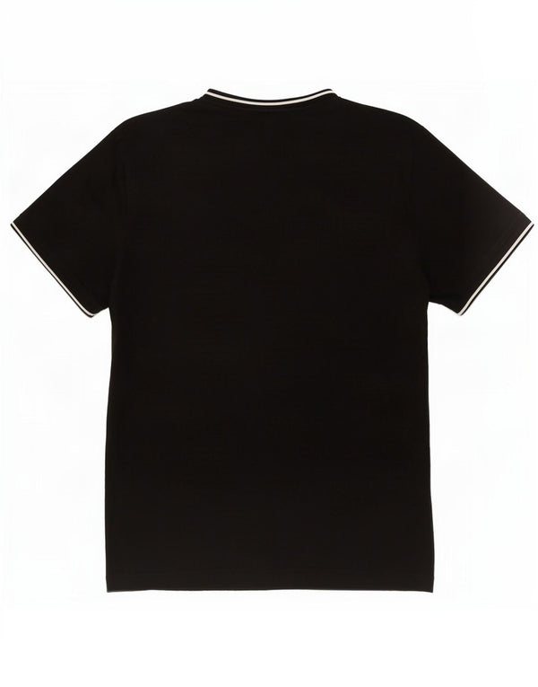Fred Perry Mens T-Shirt Top Medium Black Cotton