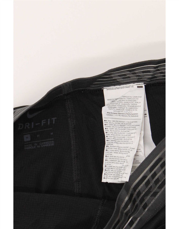 Ανδρικά γραφικά κολάν Nike Dri Fit από μεσαίο μαύρο πολυεστέρα