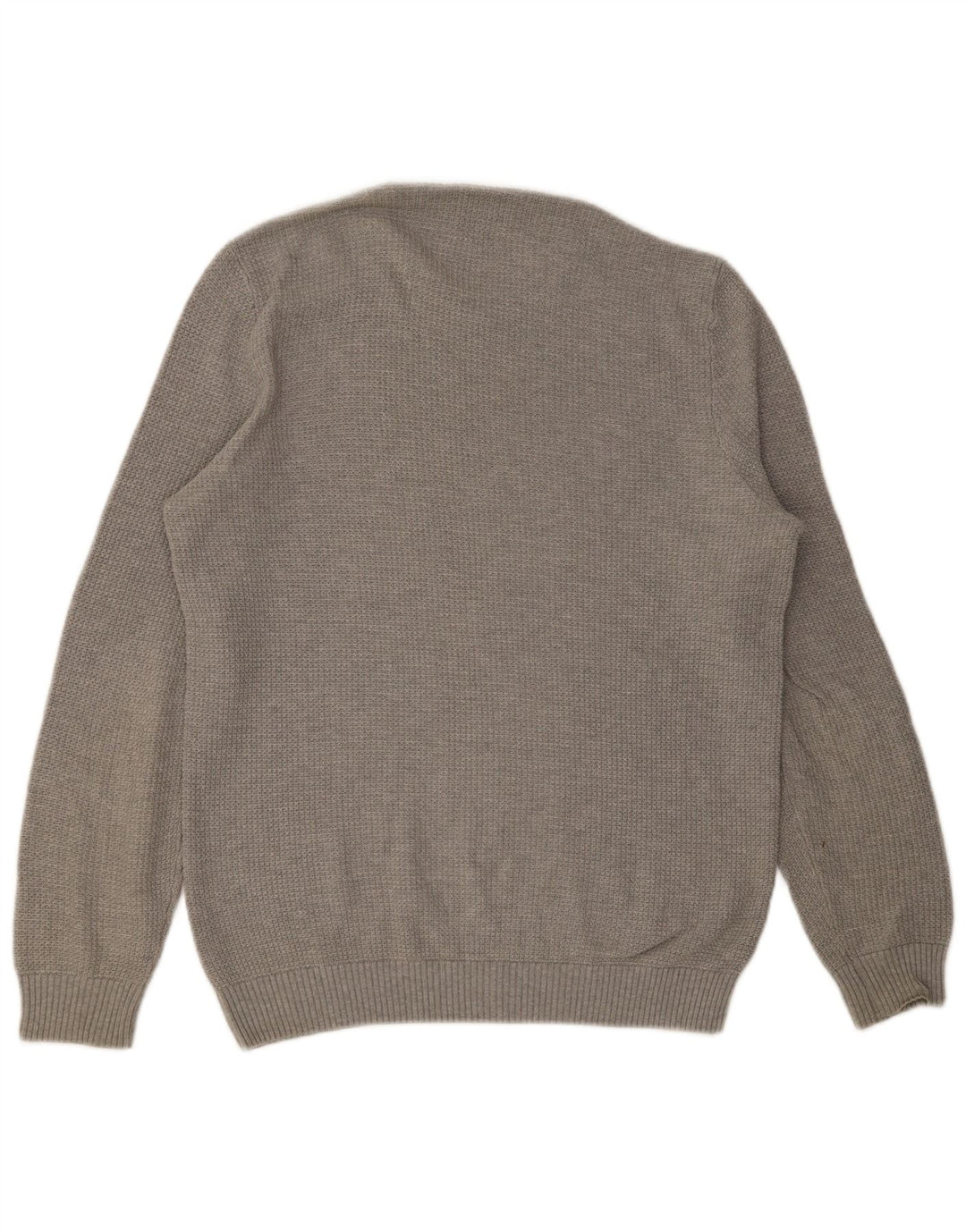 ZARA sweater med rund hals til mænd mellemgrå bomuld