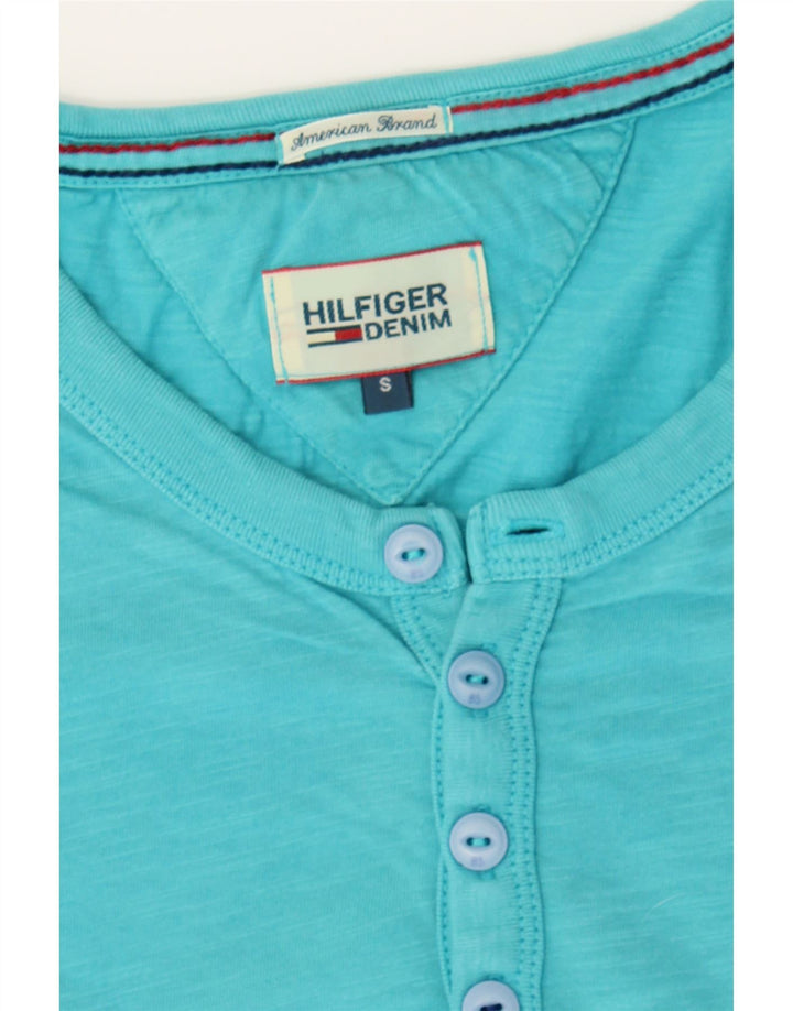 TOMMY HILFIGER Mens T-Shirt Top Small Blue Cotton Vintage Tommy Hilfiger and Second-Hand Tommy Hilfiger from Messina Hembry 