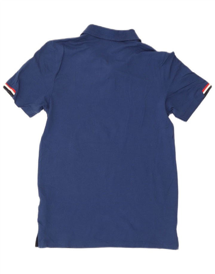 Camisa polo masculina Jack & Jones de algodão azul médio