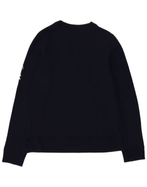 Hollister Sweat-shirt graphique pour femme UK 6 XS Bleu marine Coton