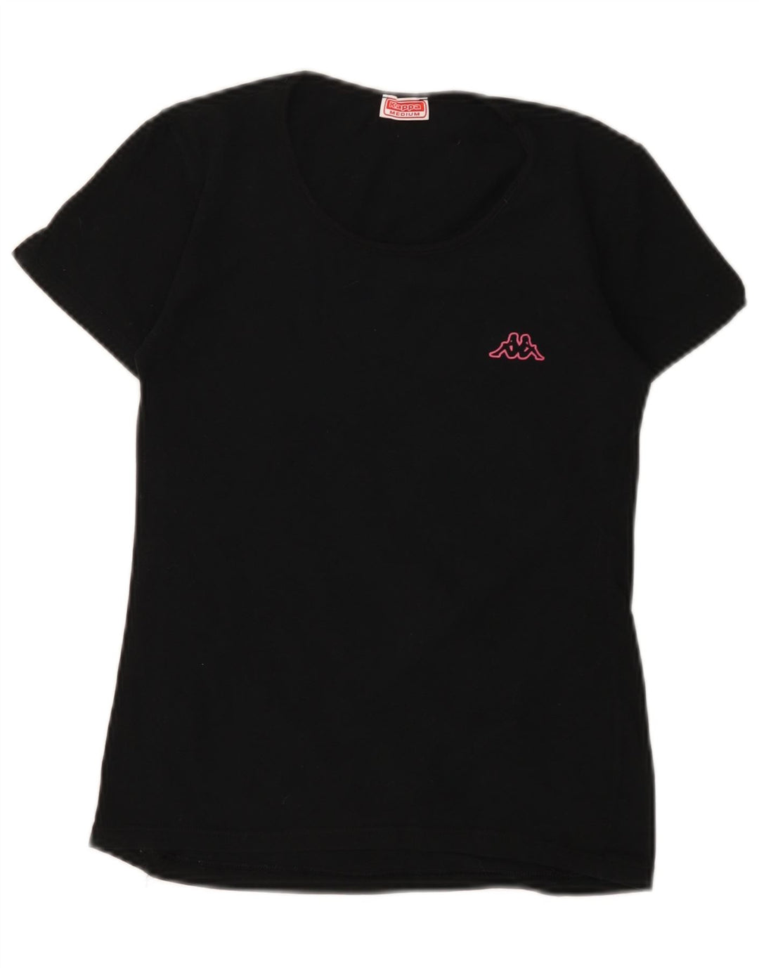 KAPPA Damen T-Shirt Top UK 12 Medium Schwarz
