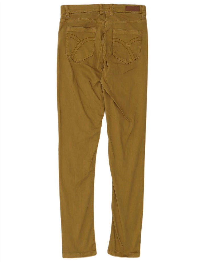 DACK'S Womens Slim Casual Trousers IT 44 Medium W30 L30 Khaki Cotton