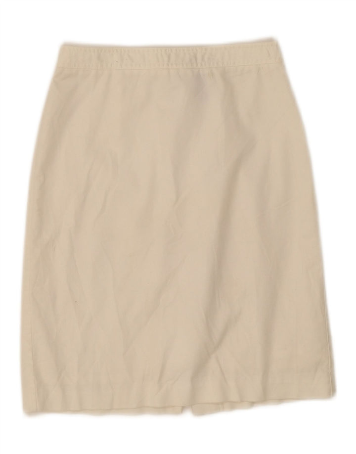 BCBGMAXAZRIA Womens Straight Skirt US 2 XS W26 Off White Cotton Vintage BCBGMAXAZRIA and Second-Hand BCBGMAXAZRIA from Messina Hembry 