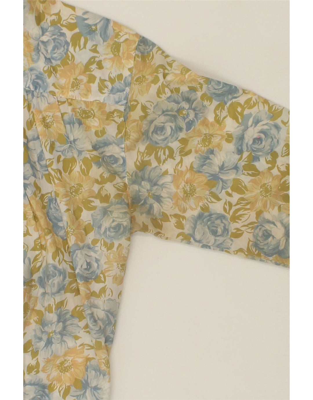 TIKIDA Womens Shirt Blouse UK 14 Large Green Floral Polyester Vintage TIKIDA and Second-Hand TIKIDA from Messina Hembry 
