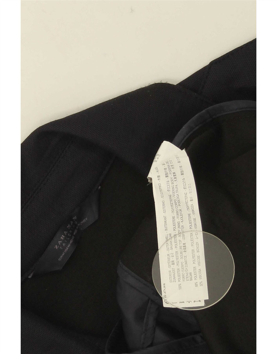 Zara Trench Homme UK 40 Medium Bleu Marine Polyester