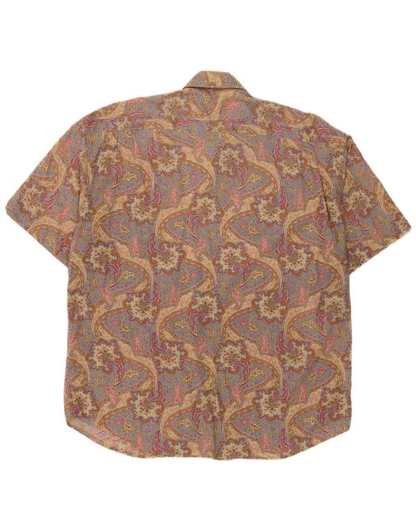 Rodrigo Herren-Kurzarmhemd, Größe 17 43 XL, mehrfarbig, Blumenmuster, Baumwolle