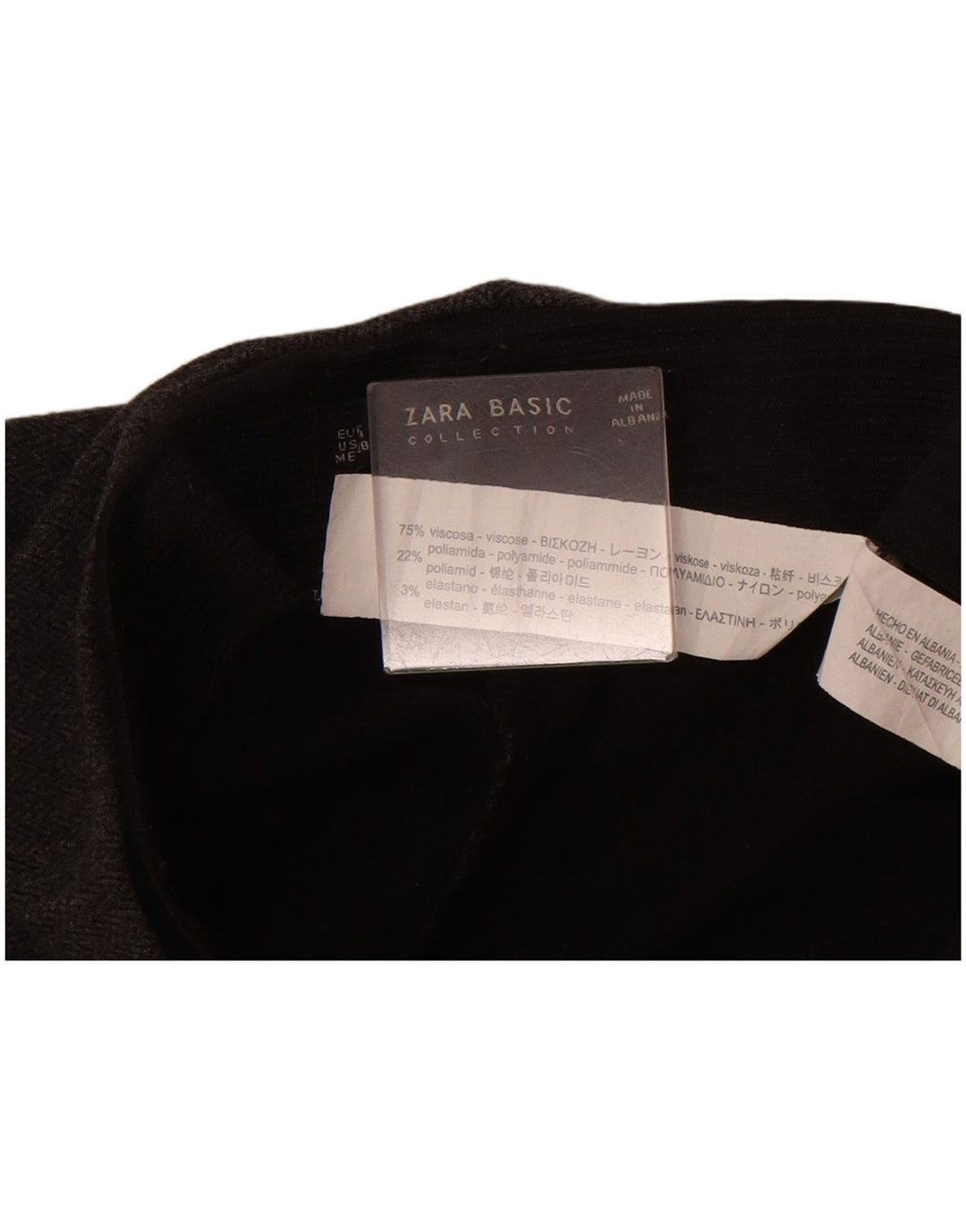 ZARA Womens Leggings UK 14 Medium  Grey Herringbone Viscose