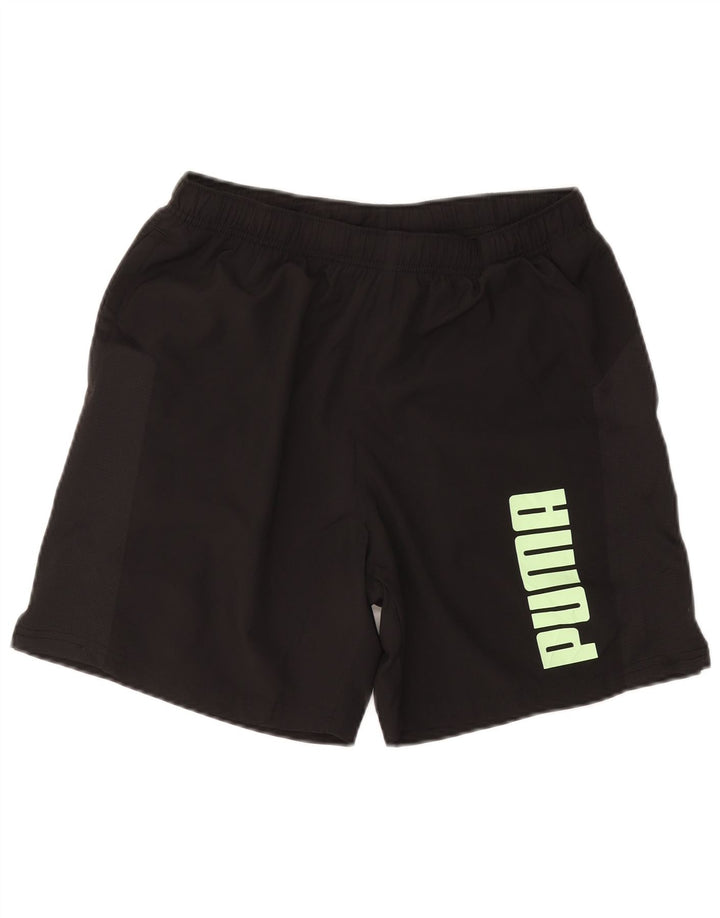 Puma Pantalones cortos deportivos gráficos para hombre Poliéster negro mediano