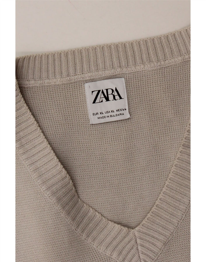 ZARA Mens Vest Tank Top XL Grey