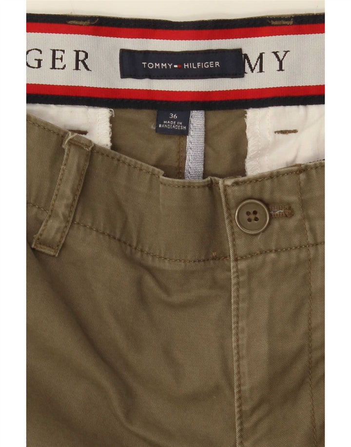 Tommy Hilfiger Mens Cargo Shorts W36 Large Khaki Cotton