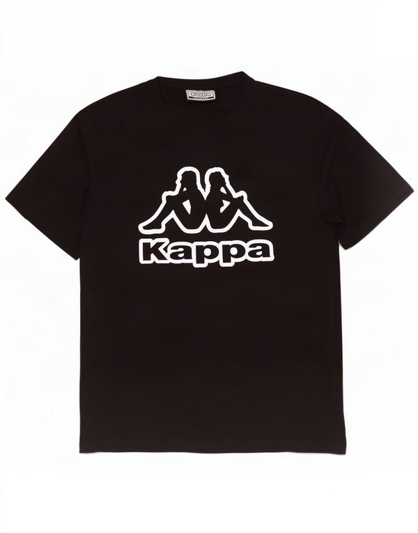 Kappa Mens Graphic T-Shirt Top 2XL Black Cotton