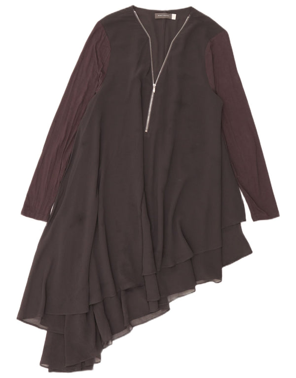 MINT VELVET Rochie asimetrică pentru femei UK 16, mare, gri Colorblock
